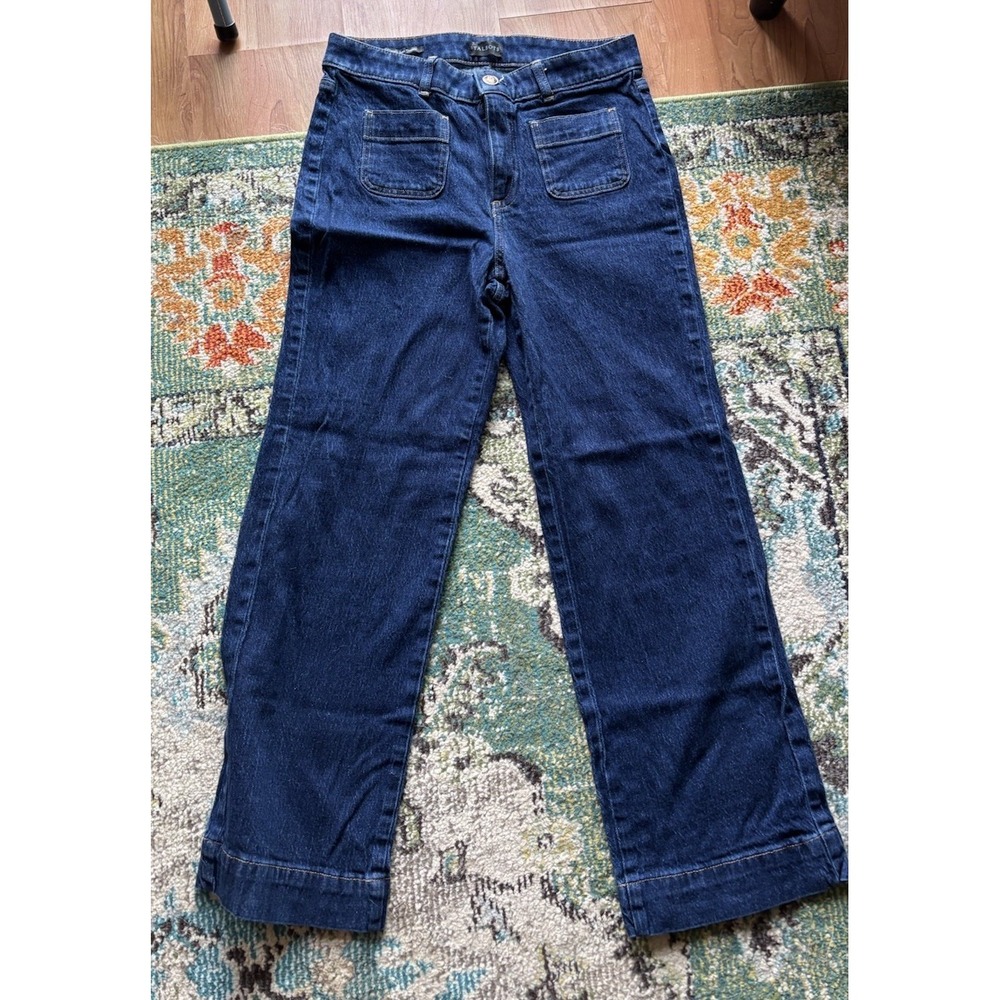 Talbots Classic Jean Trouser Size 6 Dark Wash Denim Wide Leg Retired Model
